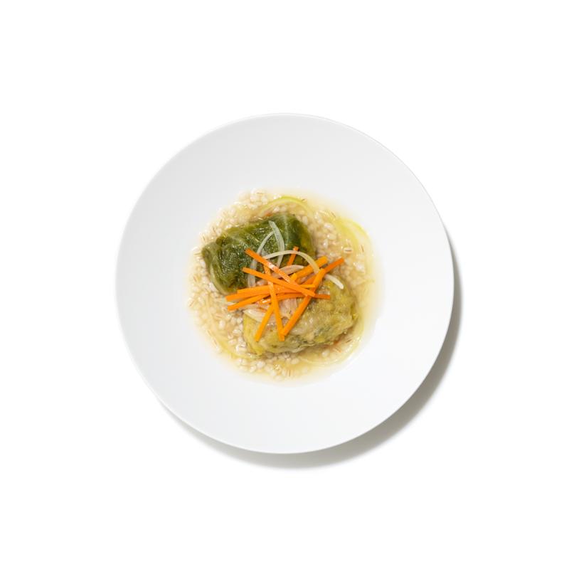 海苔の香り広がる豚ヒレ肉のロールキャベツ+もち麦