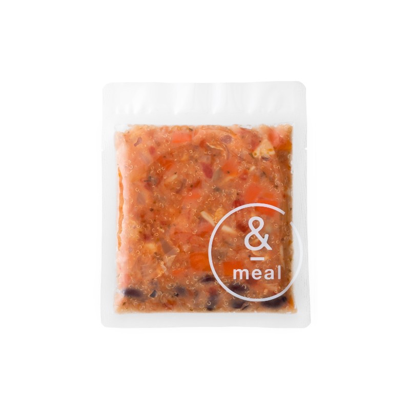 6種の野菜とキヌアたっぷりミネストローネ+パン