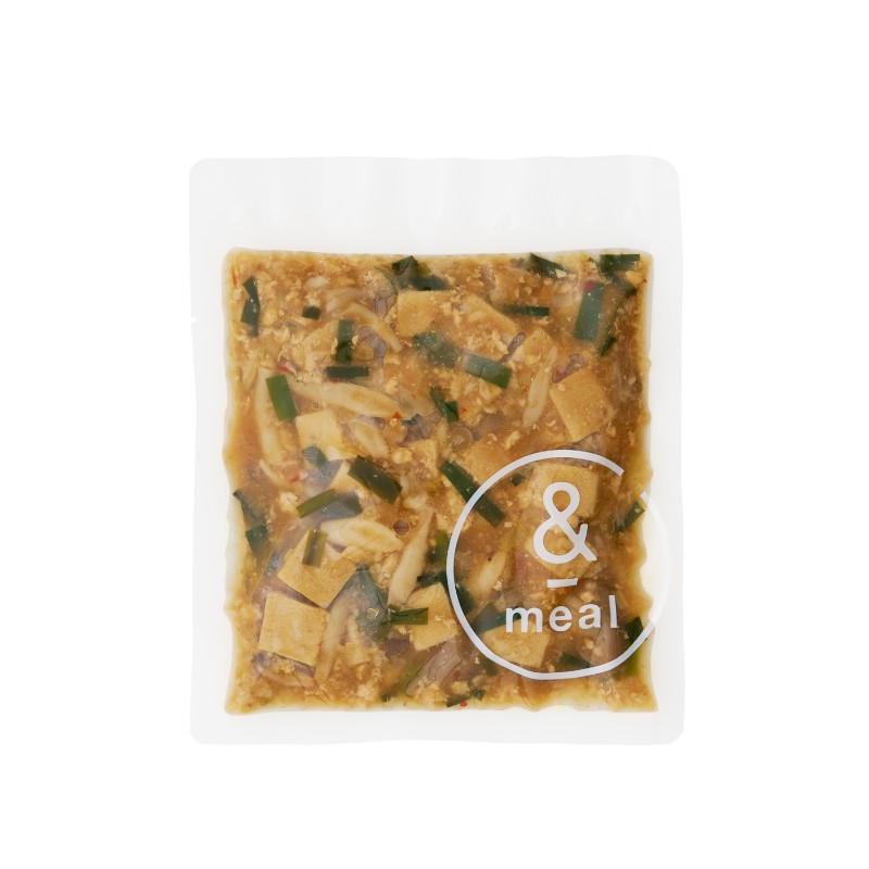 高野豆腐の本格麻婆+もち麦